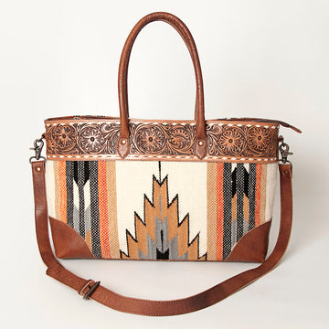 American Darling Tote Hand Tooled Saddle Blanket Genuine Leather Western Women Bag Handbag Purse | Travel Bags College Casual